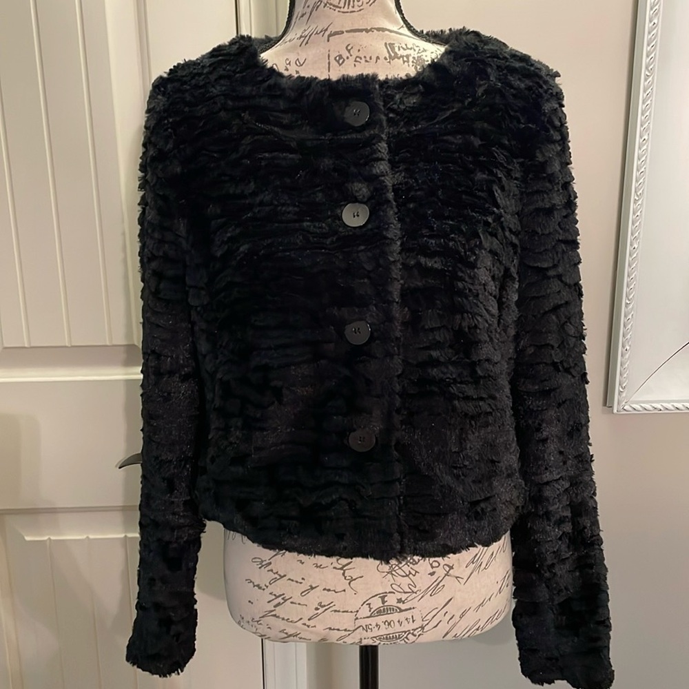 Torrid Black Faux Fur Jacket